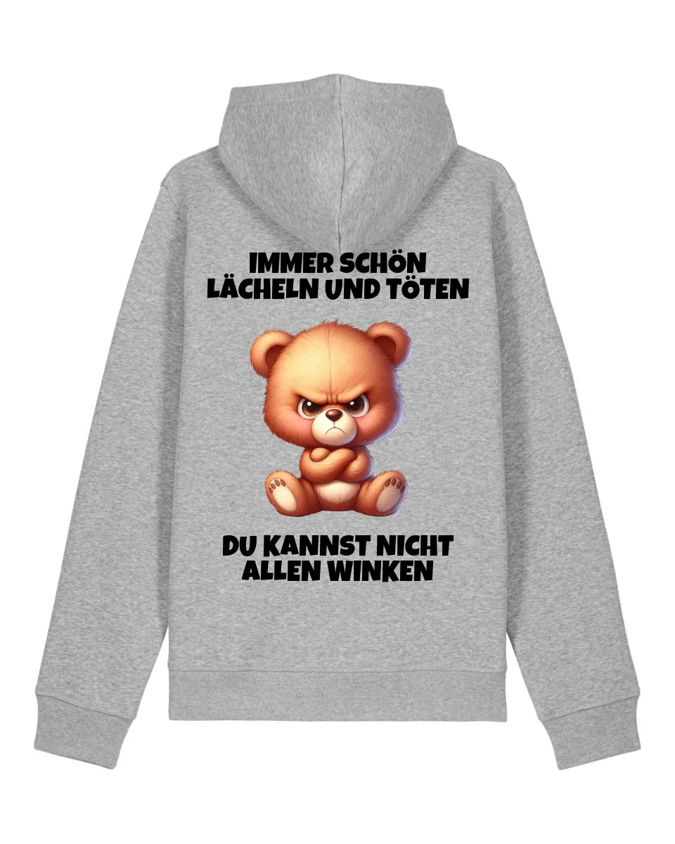 Lächeln und töten - Organic Unisex Hoodie (personalisierbar) Drummer 2.0 Hoodie ST ST Heather-Grey
