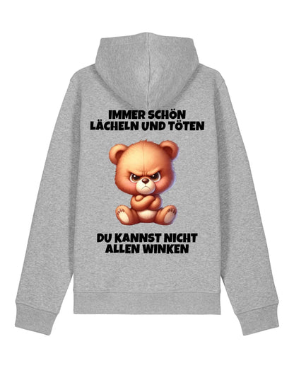 Lächeln und töten - Organic Unisex Hoodie (personalisierbar) Drummer 2.0 Hoodie ST ST Heather-Grey