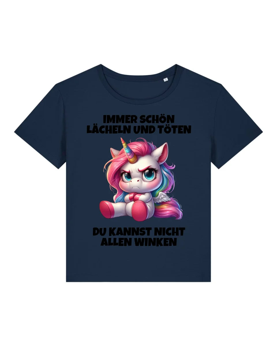Lächeln und töten - Organic Women's Shirt (personalisierbar) Serena T-Shirt ST ST French-Navy