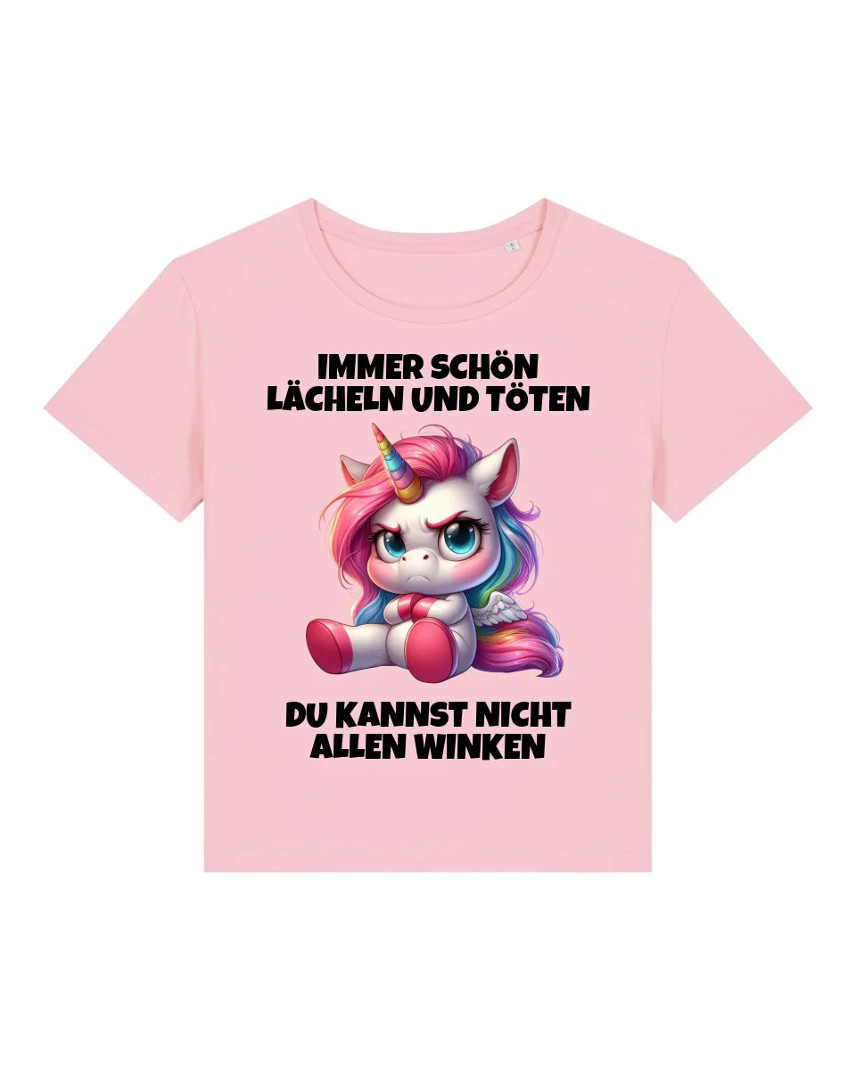 Lächeln und töten - Organic Women's Shirt (personalisierbar) Serena T-Shirt ST ST Cotton-Pink