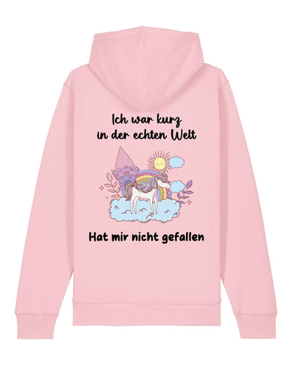 Kurz in der echten Welt - Organic Unisex Hoodie (personalisierbar) Drummer 2.0 Hoodie ST ST Cotton-Pink