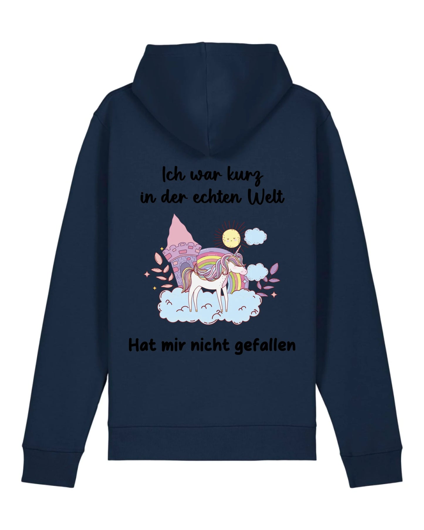 Kurz in der echten Welt - Organic Unisex Hoodie (personalisierbar) Drummer 2.0 Hoodie ST ST French-Navy