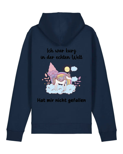 Kurz in der echten Welt - Organic Unisex Hoodie (personalisierbar) Drummer 2.0 Hoodie ST ST French-Navy