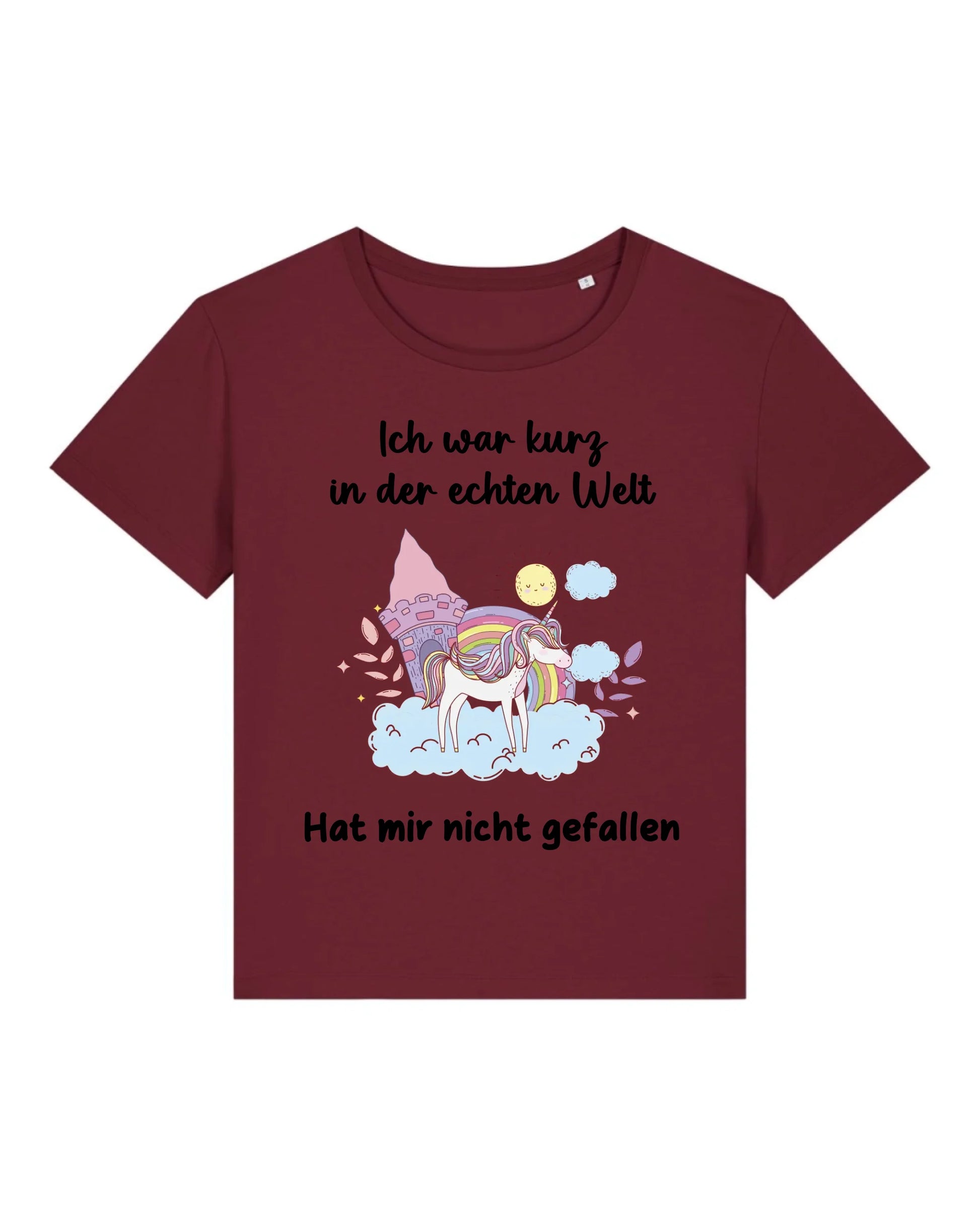 Kurz in der echten Welt - Organic Women's Shirt (personalisierbar) Serena T-Shirt ST ST Burgundy