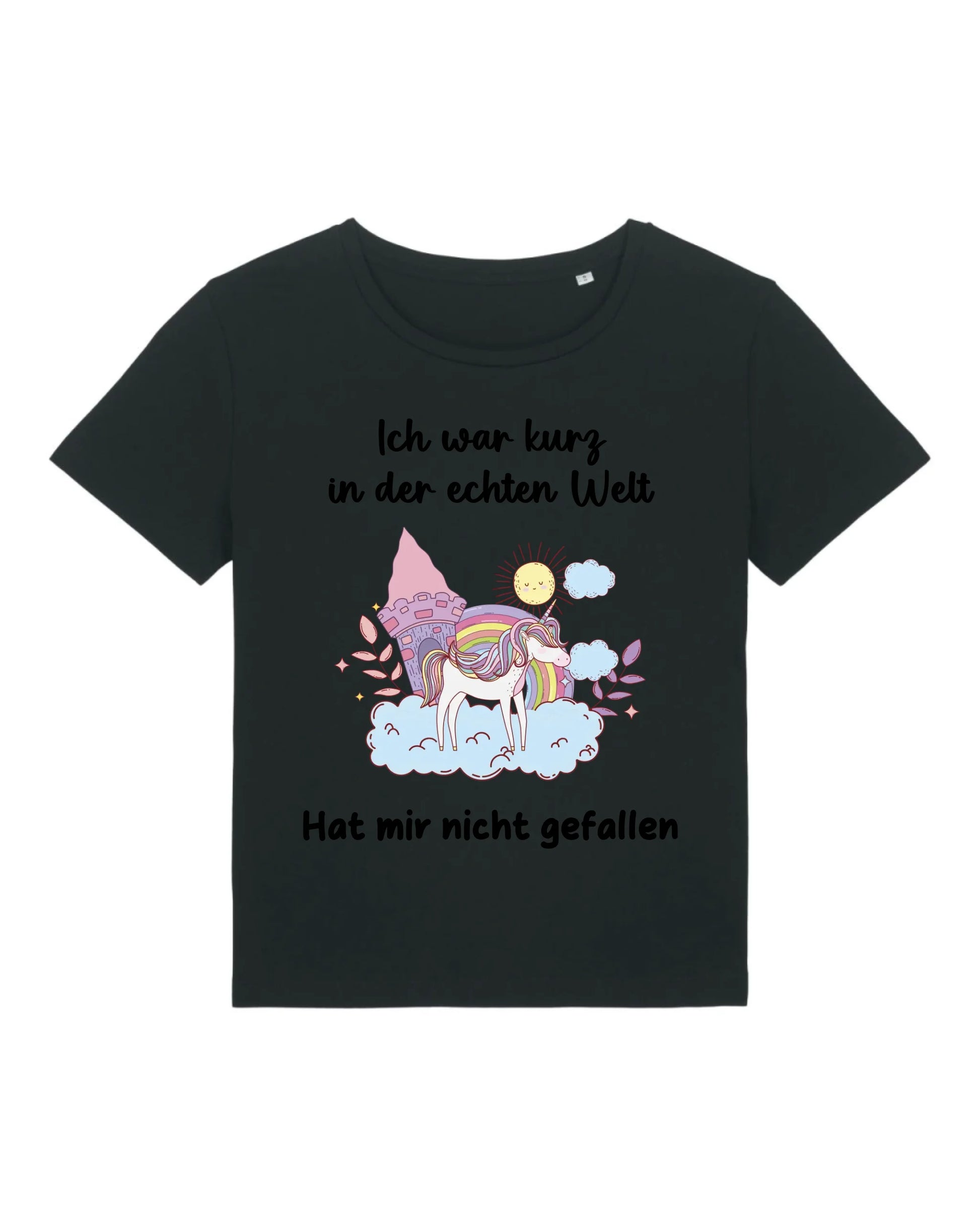 Kurz in der echten Welt - Organic Women's Shirt (personalisierbar) Serena T-Shirt ST ST Black