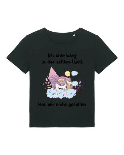 Kurz in der echten Welt - Organic Women's Shirt (personalisierbar) Serena T-Shirt ST ST Black