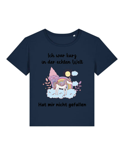 Kurz in der echten Welt - Organic Women's Shirt (personalisierbar) Serena T-Shirt ST ST French-Navy