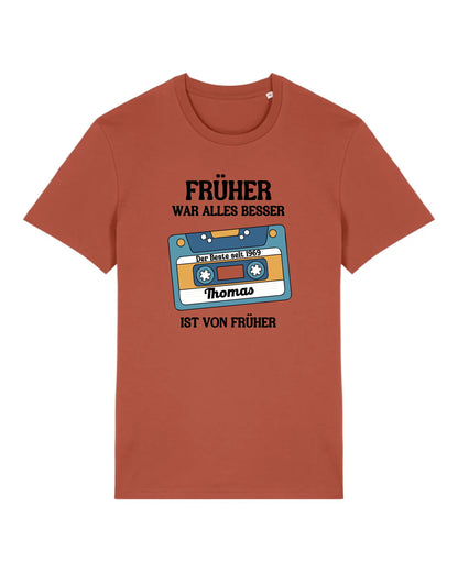 Früher war alles besser - Organic Men's Shirt (personalisierbar) Crafter T-Shirt ST ST Heritage-Brown