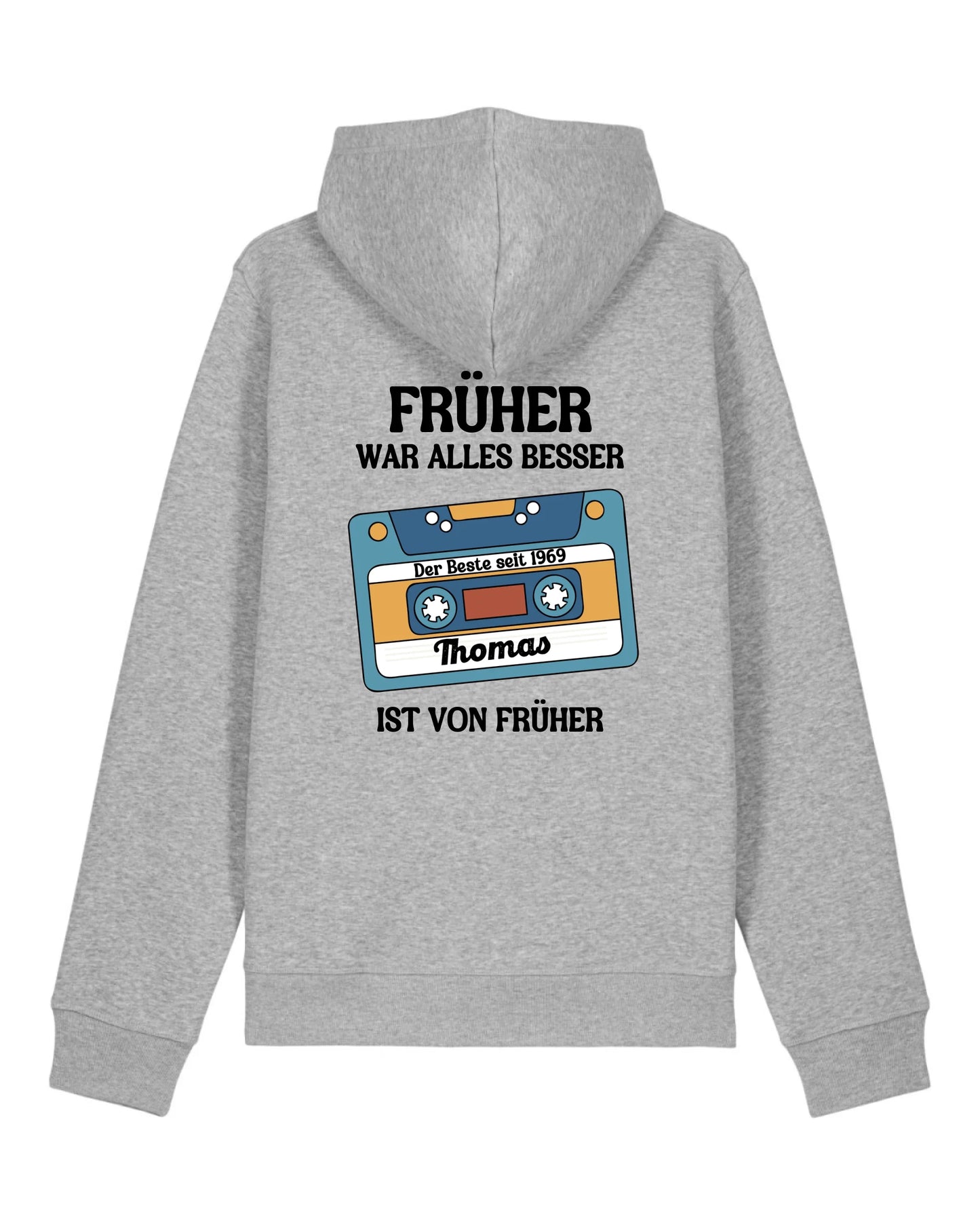 Früher war alles besser - Organic Unisex Hoodie (personalisierbar) Drummer 2.0 Hoodie ST ST Heather-Grey