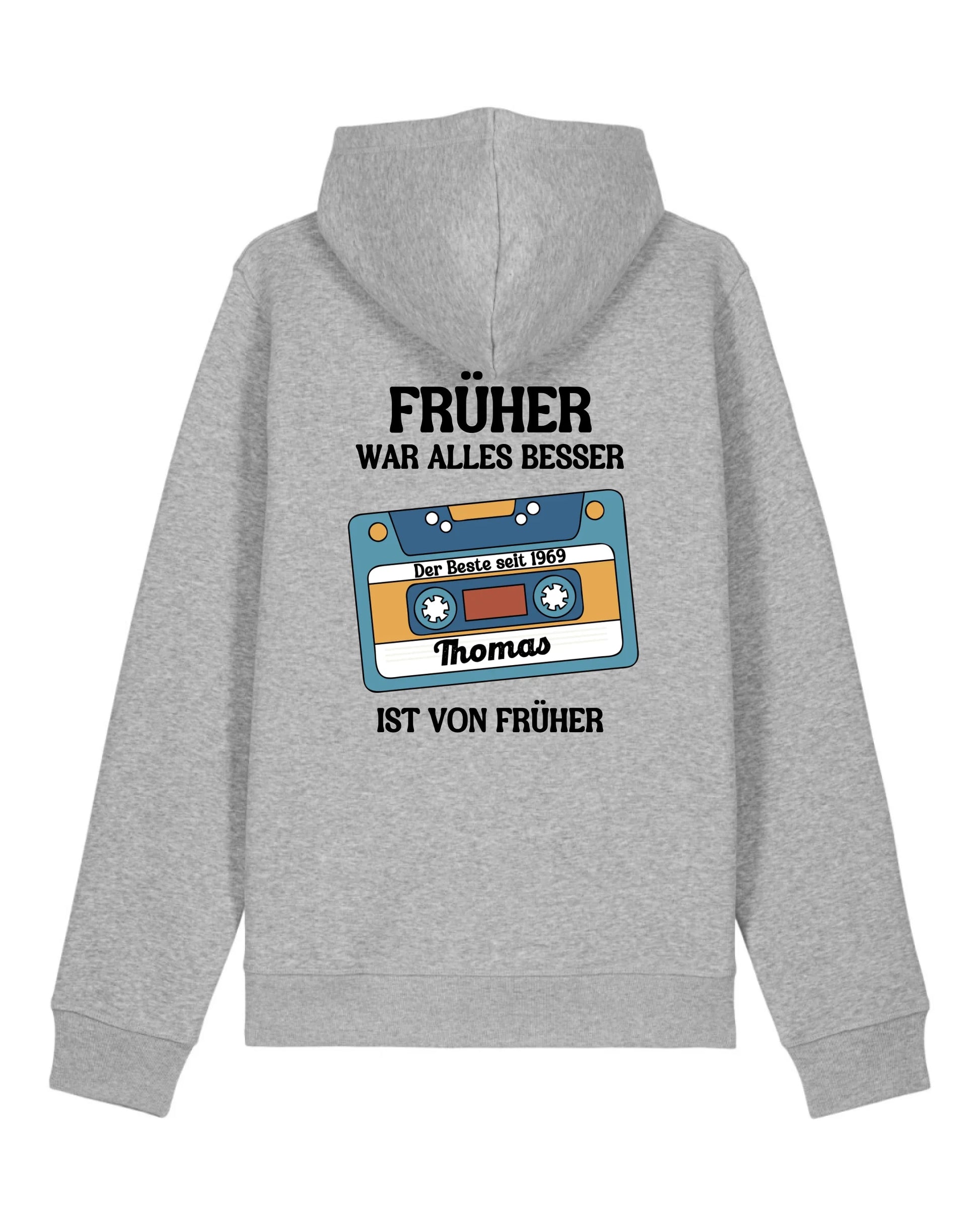 Früher war alles besser - Organic Unisex Hoodie (personalisierbar) Drummer 2.0 Hoodie ST ST Heather-Grey