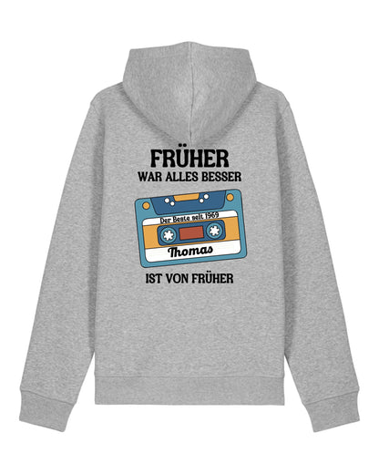 Früher war alles besser - Organic Unisex Hoodie (personalisierbar) Drummer 2.0 Hoodie ST ST Heather-Grey
