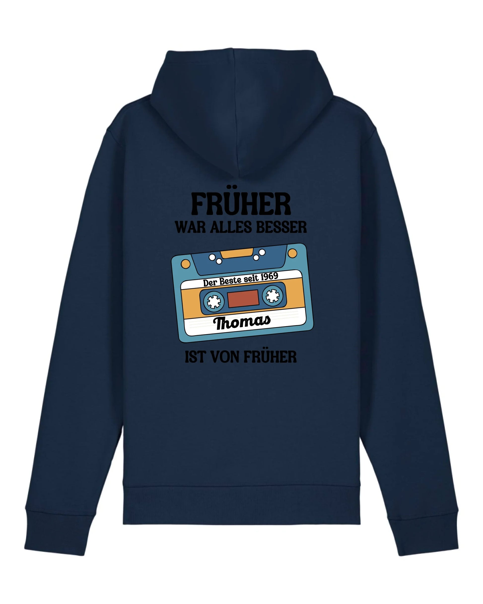 Früher war alles besser - Organic Unisex Hoodie (personalisierbar) Drummer 2.0 Hoodie ST ST French-Navy