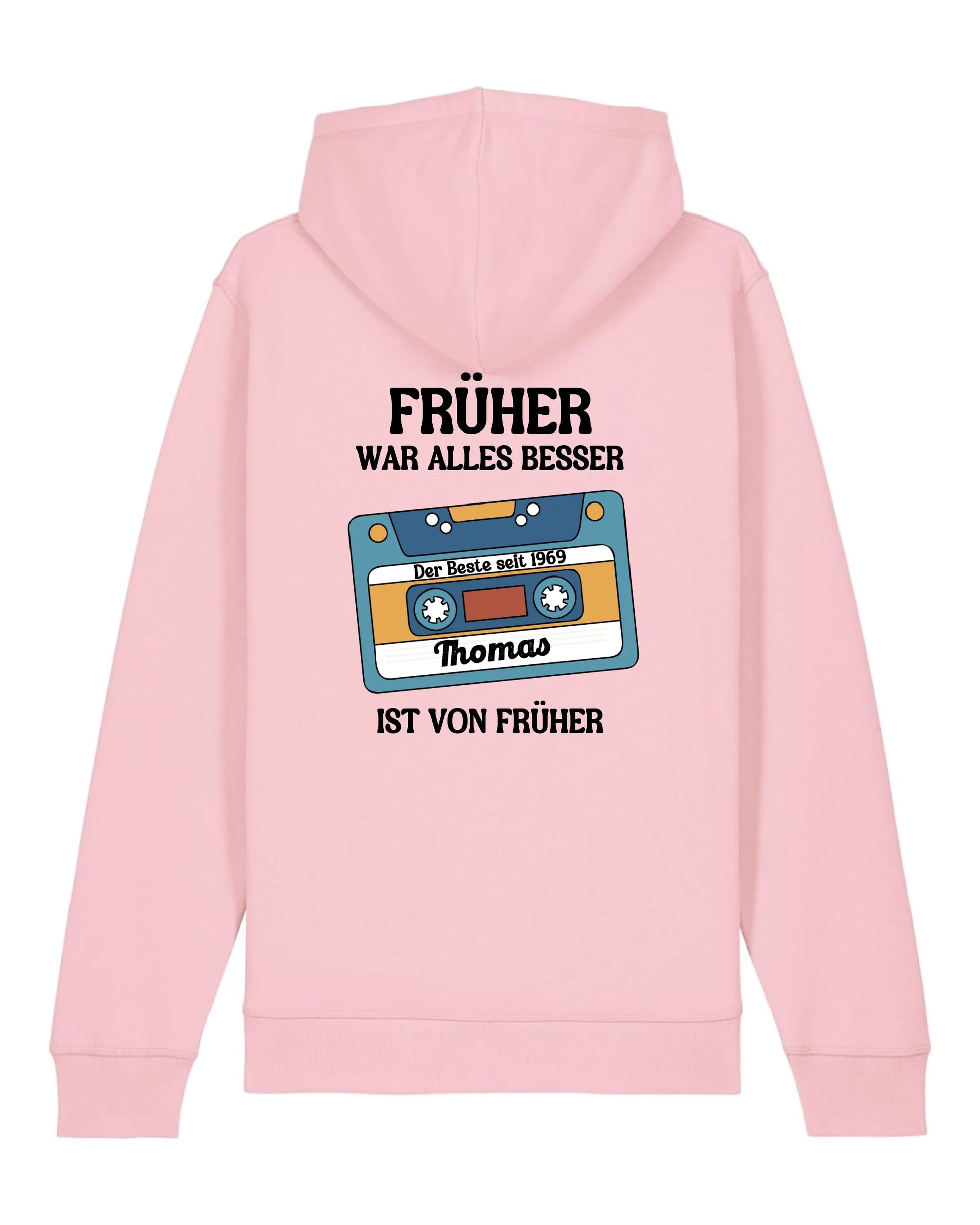 Früher war alles besser - Organic Unisex Hoodie (personalisierbar) Drummer 2.0 Hoodie ST ST Cotton-Pink