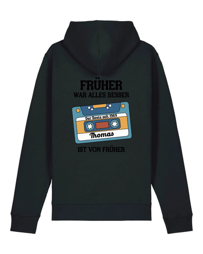Früher war alles besser - Organic Unisex Hoodie (personalisierbar) Drummer 2.0 Hoodie ST ST Black