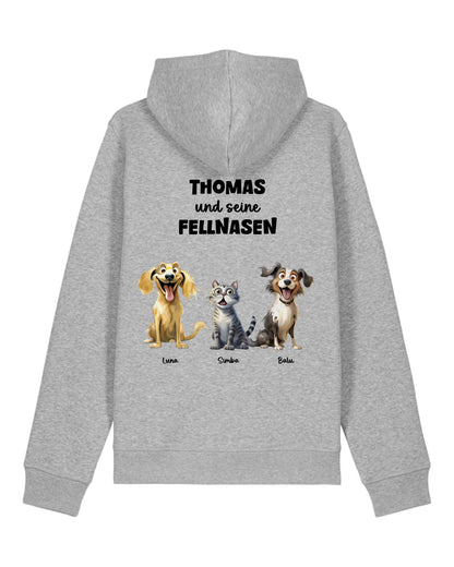 Meine Fellnasen - Organic Unisex Hoodie (personalisierbar) Drummer 2.0 Hoodie ST ST Heather-Grey