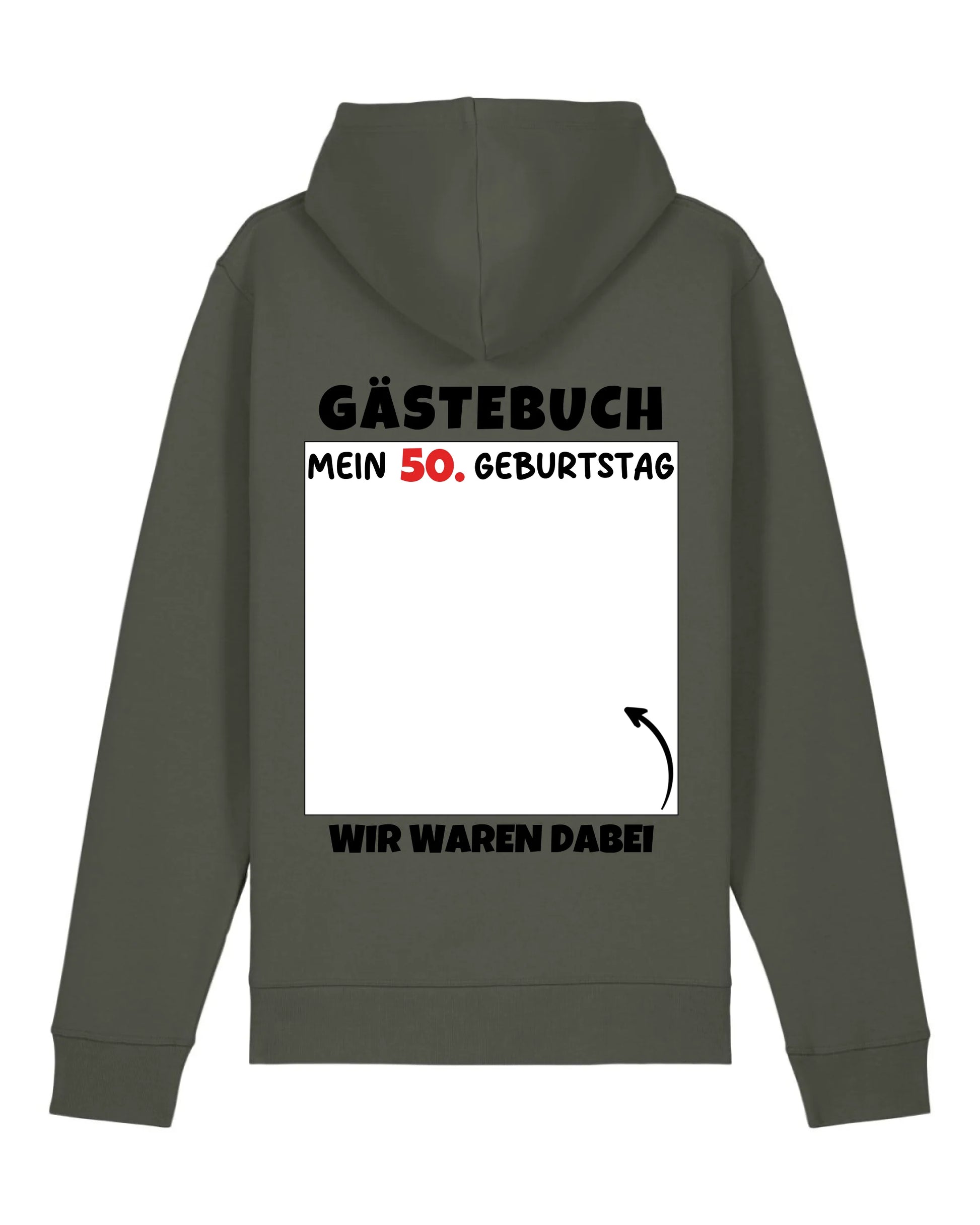 Gästebuch - Organic Unisex Hoodie (personalisierbar) Drummer 2.0 Hoodie ST ST Khaki