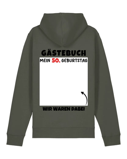 Gästebuch - Organic Unisex Hoodie (personalisierbar) Drummer 2.0 Hoodie ST ST Khaki