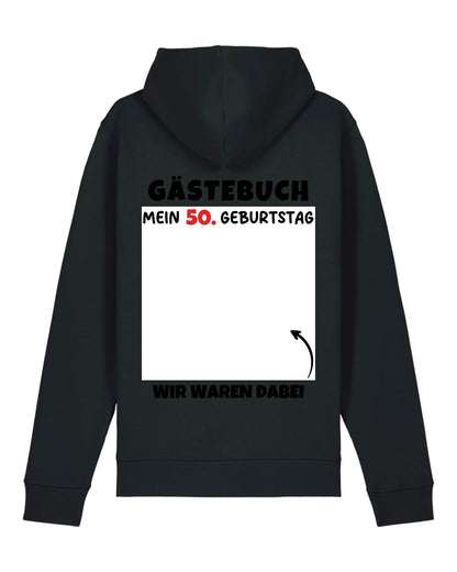 Gästebuch - Organic Unisex Hoodie (personalisierbar) Drummer 2.0 Hoodie ST ST Black