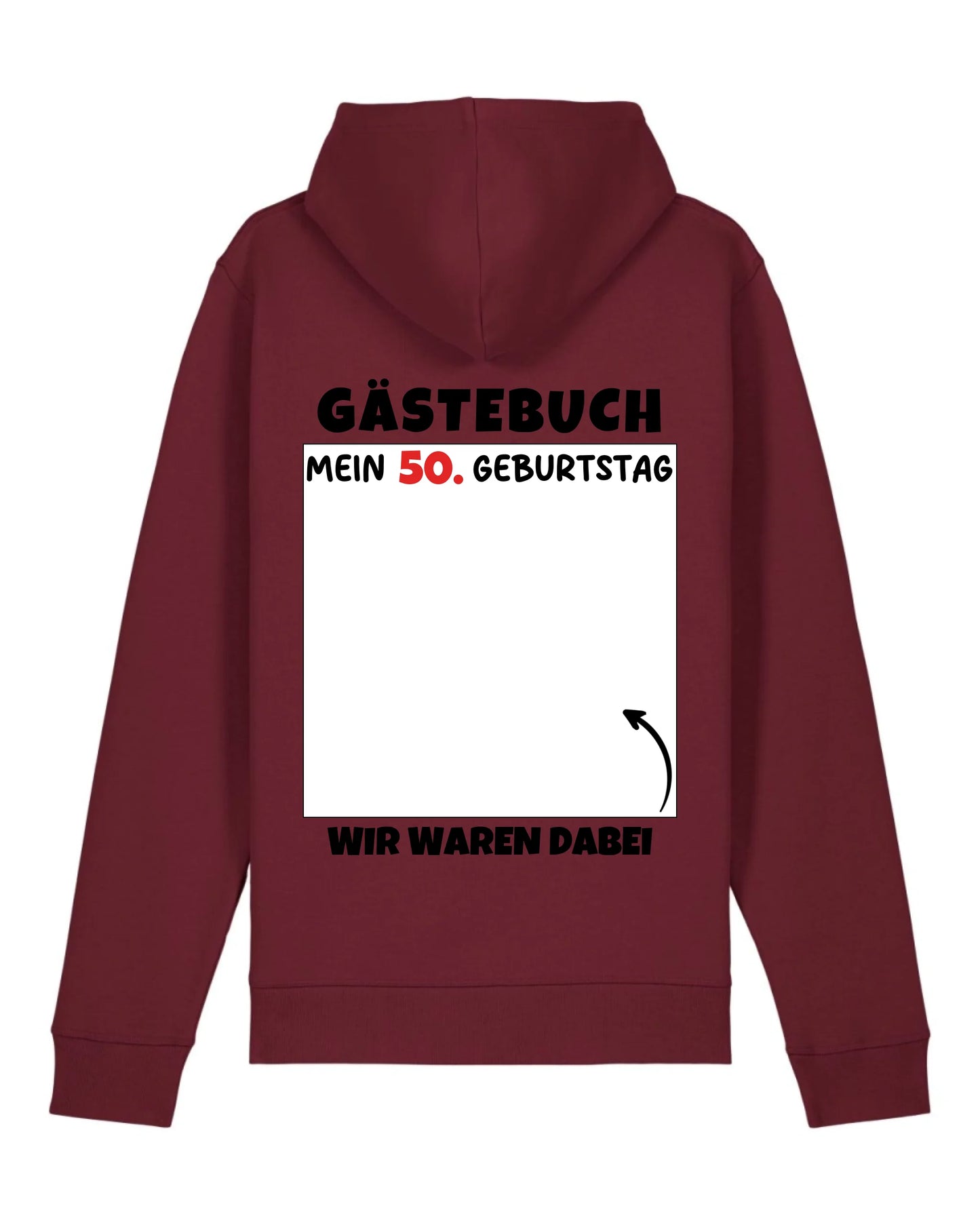 Gästebuch - Organic Unisex Hoodie (personalisierbar) Drummer 2.0 Hoodie ST ST Burgundy