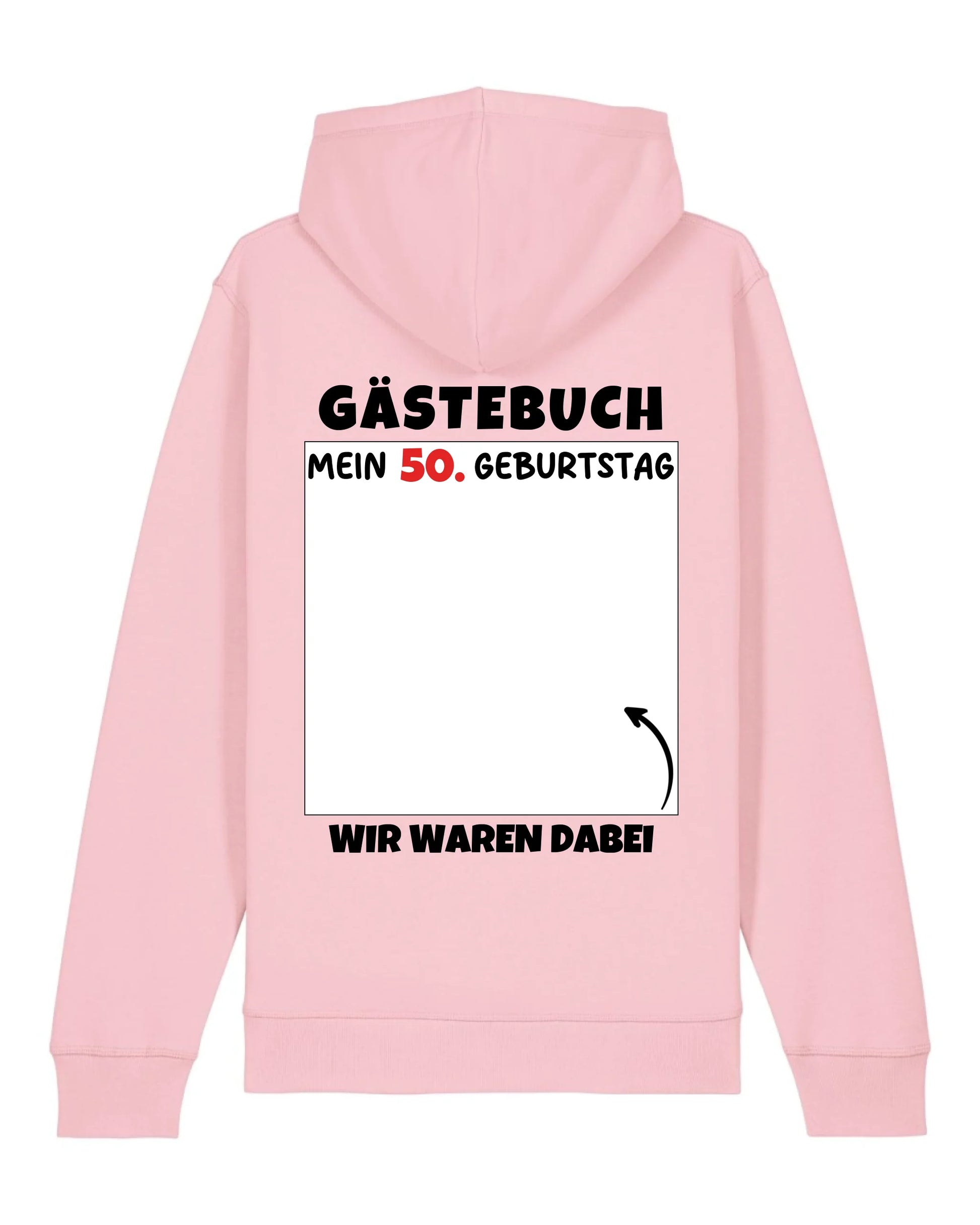 Gästebuch - Organic Unisex Hoodie (personalisierbar) Drummer 2.0 Hoodie ST ST Cotton-Pink