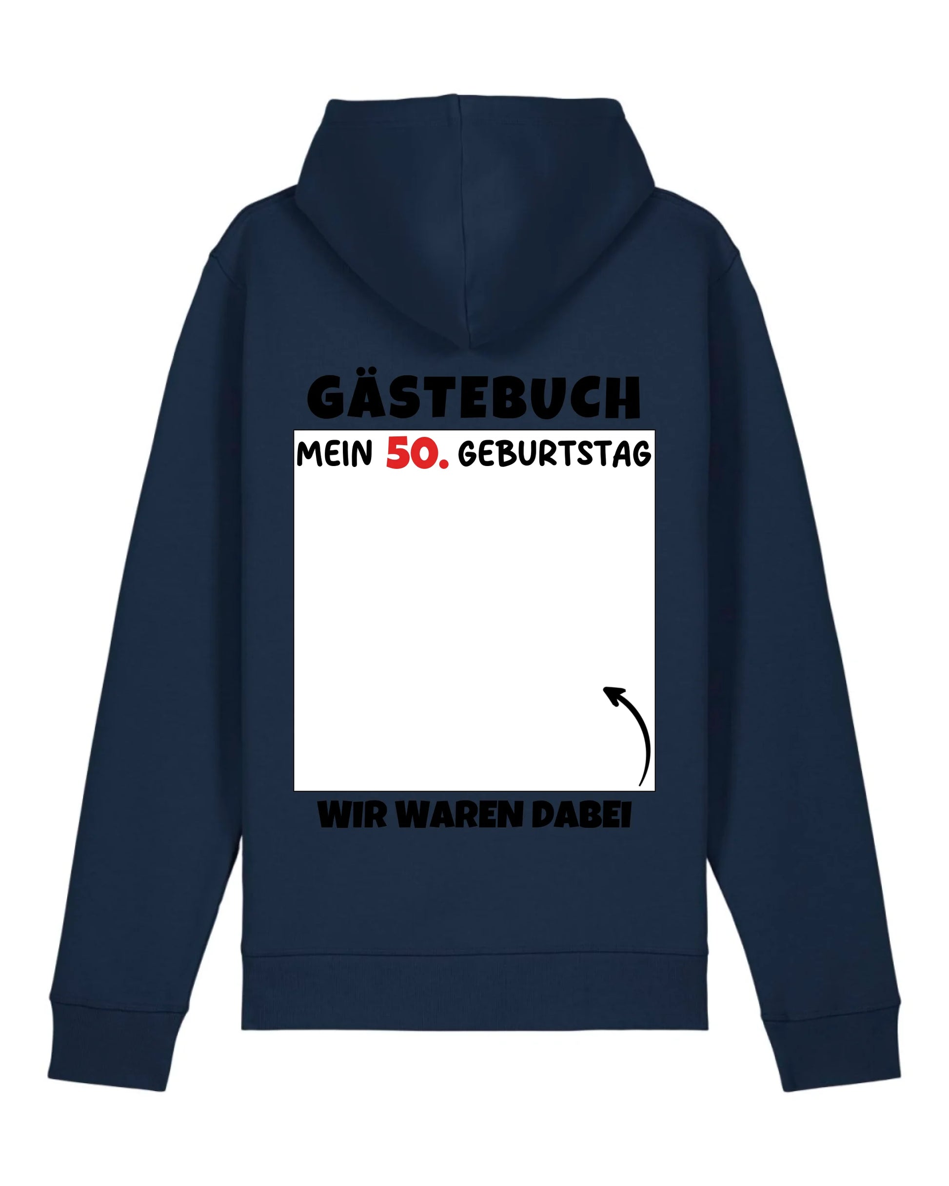 Gästebuch - Organic Unisex Hoodie (personalisierbar) Drummer 2.0 Hoodie ST ST French-Navy