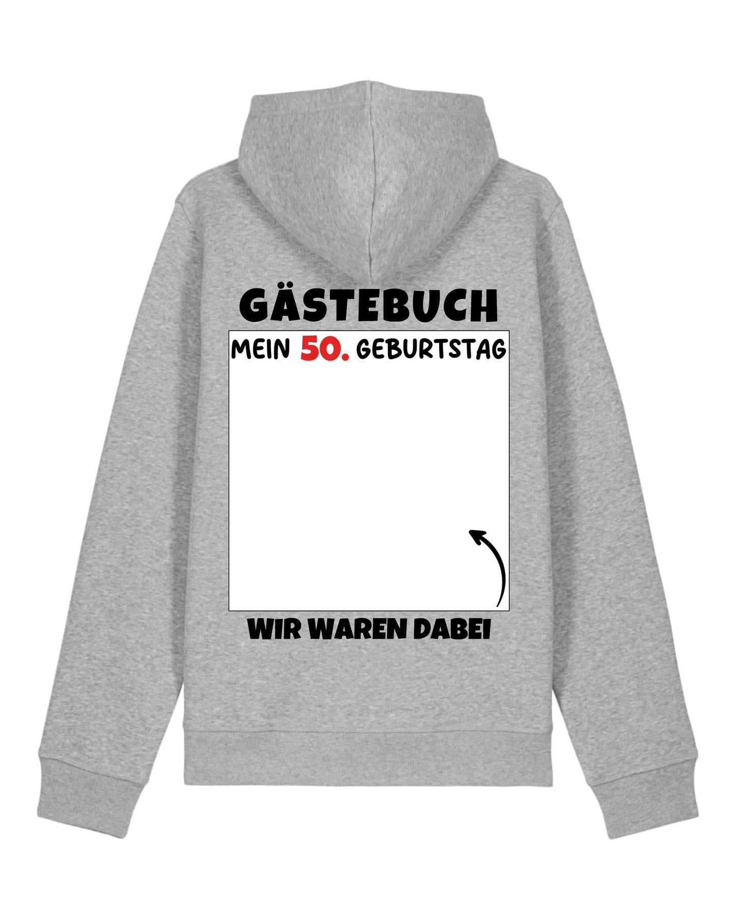 Gästebuch - Organic Unisex Hoodie (personalisierbar) Drummer 2.0 Hoodie ST ST Heather-Grey
