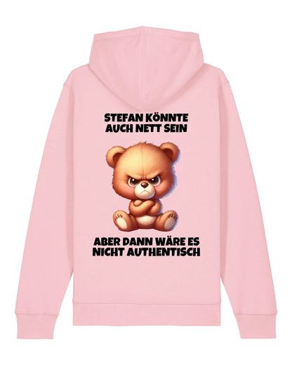 Nicht authentisch - Organic Unisex Hoodie (personalisierbar) Drummer 2.0 Hoodie ST ST Cotton-Pink