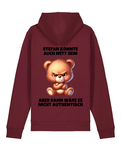 Nicht authentisch - Organic Unisex Hoodie (personalisierbar) Drummer 2.0 Hoodie ST ST Burgundy