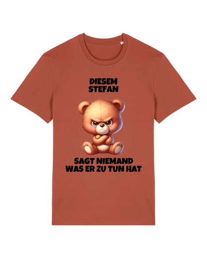 Niemand - Organic Men's Shirt (personalisierbar) Crafter T-Shirt ST ST Heritage-Brown