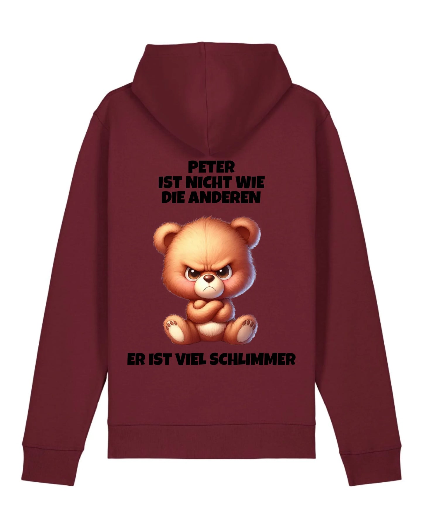 Nicht wie die anderen - Organic Unisex Hoodie (personalisierbar) Drummer 2.0 Hoodie ST ST Burgundy