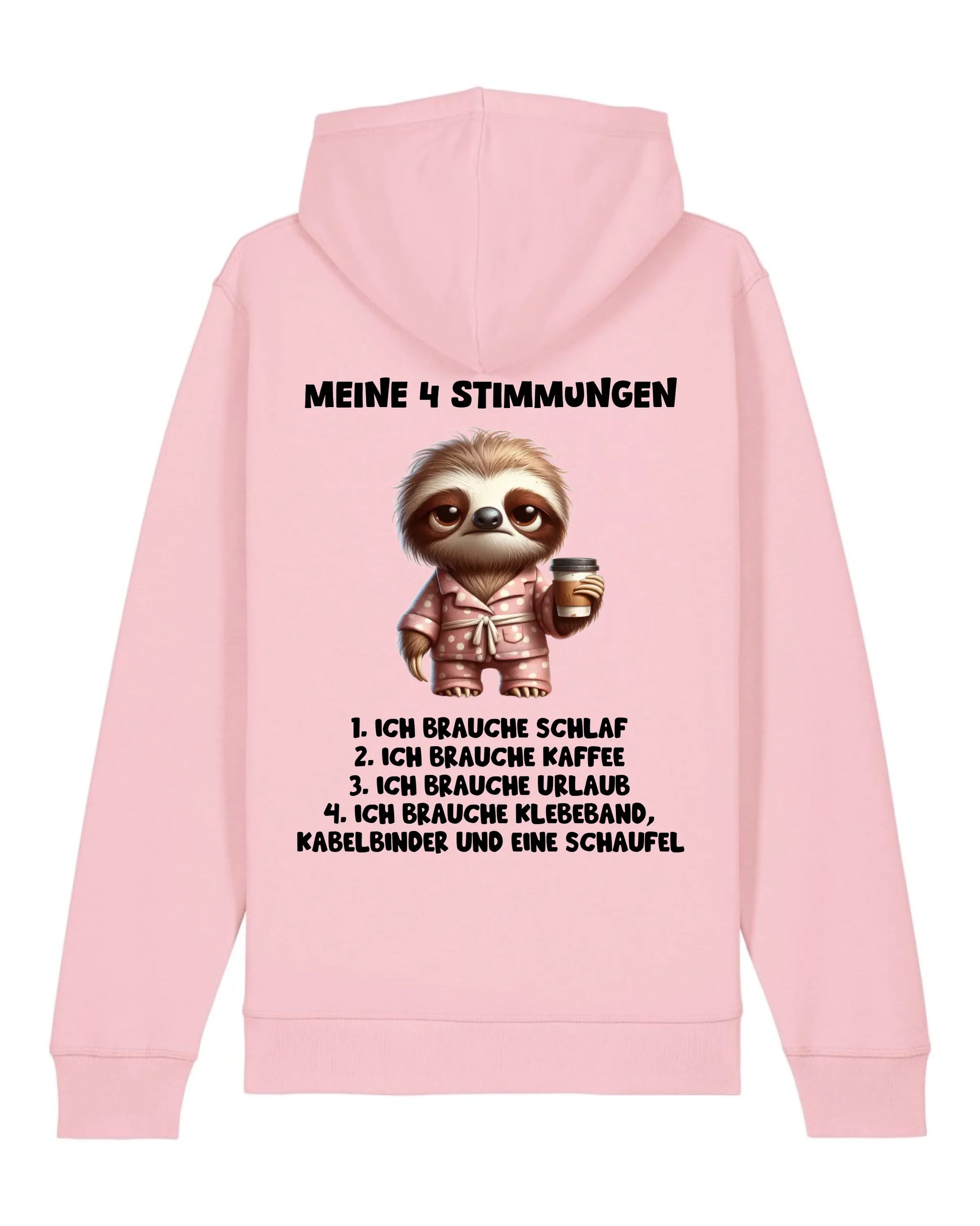Meine 4 Stimmungen - Organic Unisex Hoodie (personalisierbar) Drummer 2.0 Hoodie ST ST Cotton-Pink