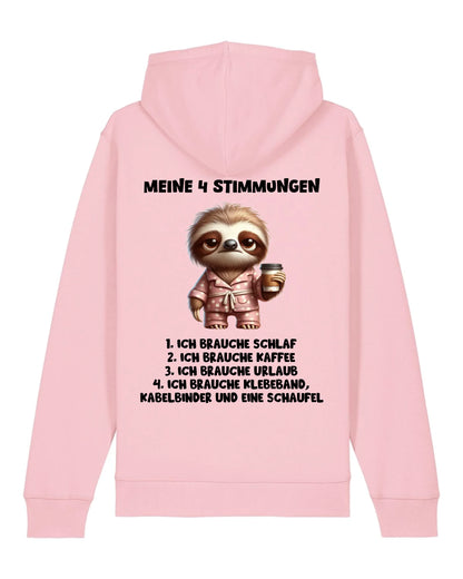 Meine 4 Stimmungen - Organic Unisex Hoodie (personalisierbar) Drummer 2.0 Hoodie ST ST Cotton-Pink