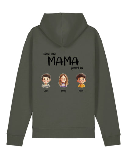 Tolle Mama - Organic Unisex Hoodie (personalisierbar) Drummer 2.0 Hoodie ST ST Khaki