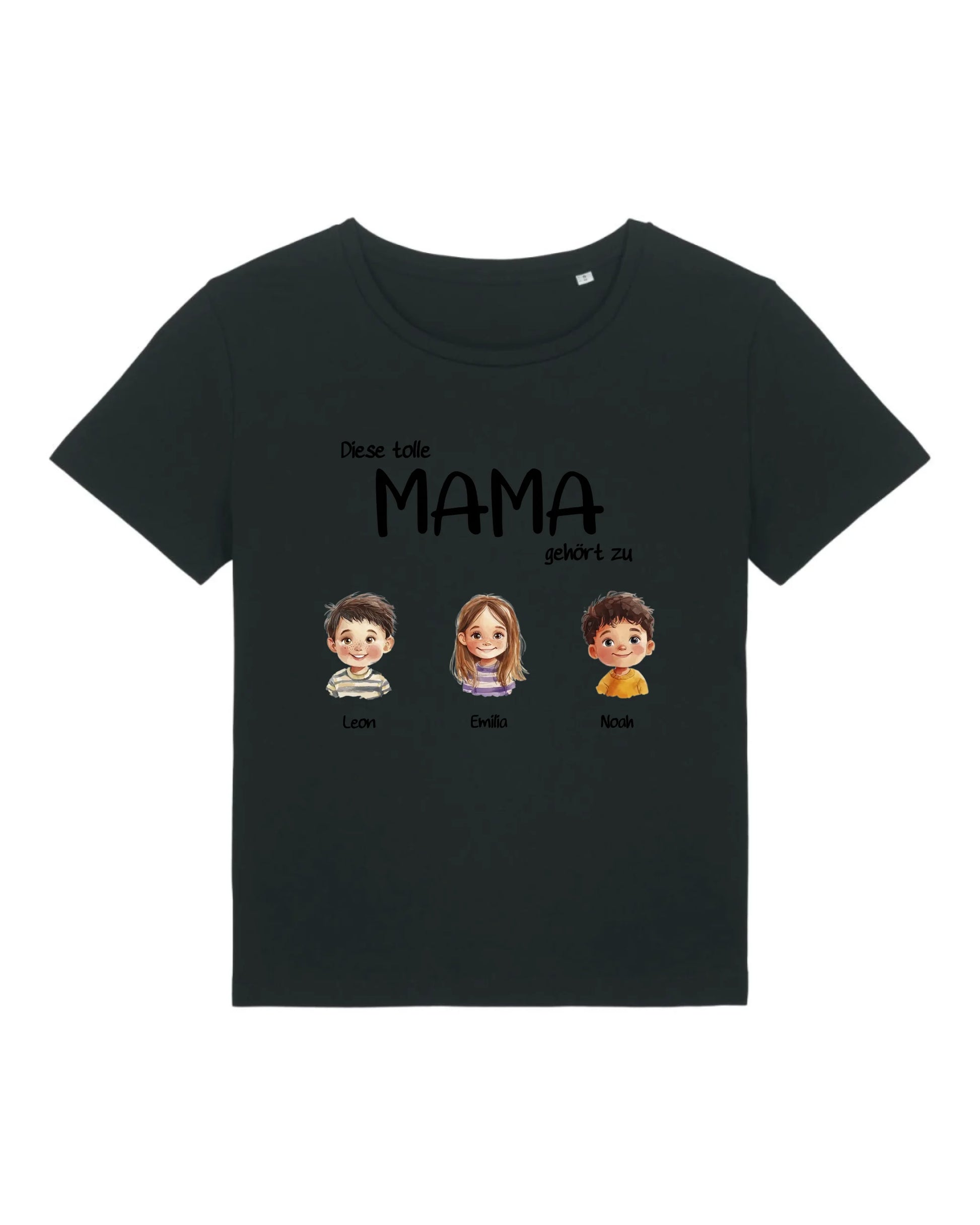 Tolle Mama - Organic Women's Shirt (personalisierbar) Serena T-Shirt ST ST Black