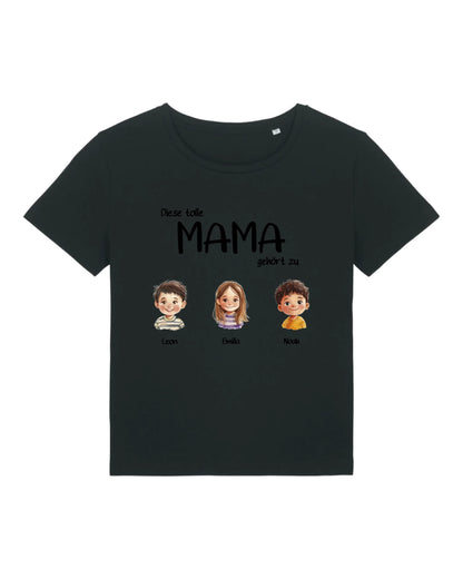 Tolle Mama - Organic Women's Shirt (personalisierbar) Serena T-Shirt ST ST Black