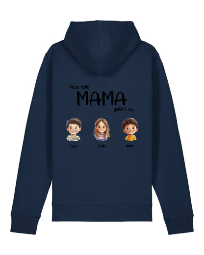 Tolle Mama - Organic Unisex Hoodie (personalisierbar) Drummer 2.0 Hoodie ST ST French-Navy