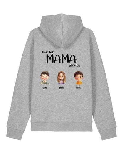 Tolle Mama - Organic Unisex Hoodie (personalisierbar) Drummer 2.0 Hoodie ST ST Heather-Grey