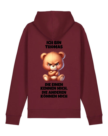 Die einen kennen mich - Organic Unisex Hoodie (personalisierbar) Drummer 2.0 Hoodie ST ST Burgundy