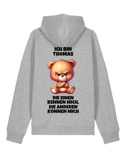 Die einen kennen mich - Organic Unisex Hoodie (personalisierbar) Drummer 2.0 Hoodie ST ST Heather-Grey