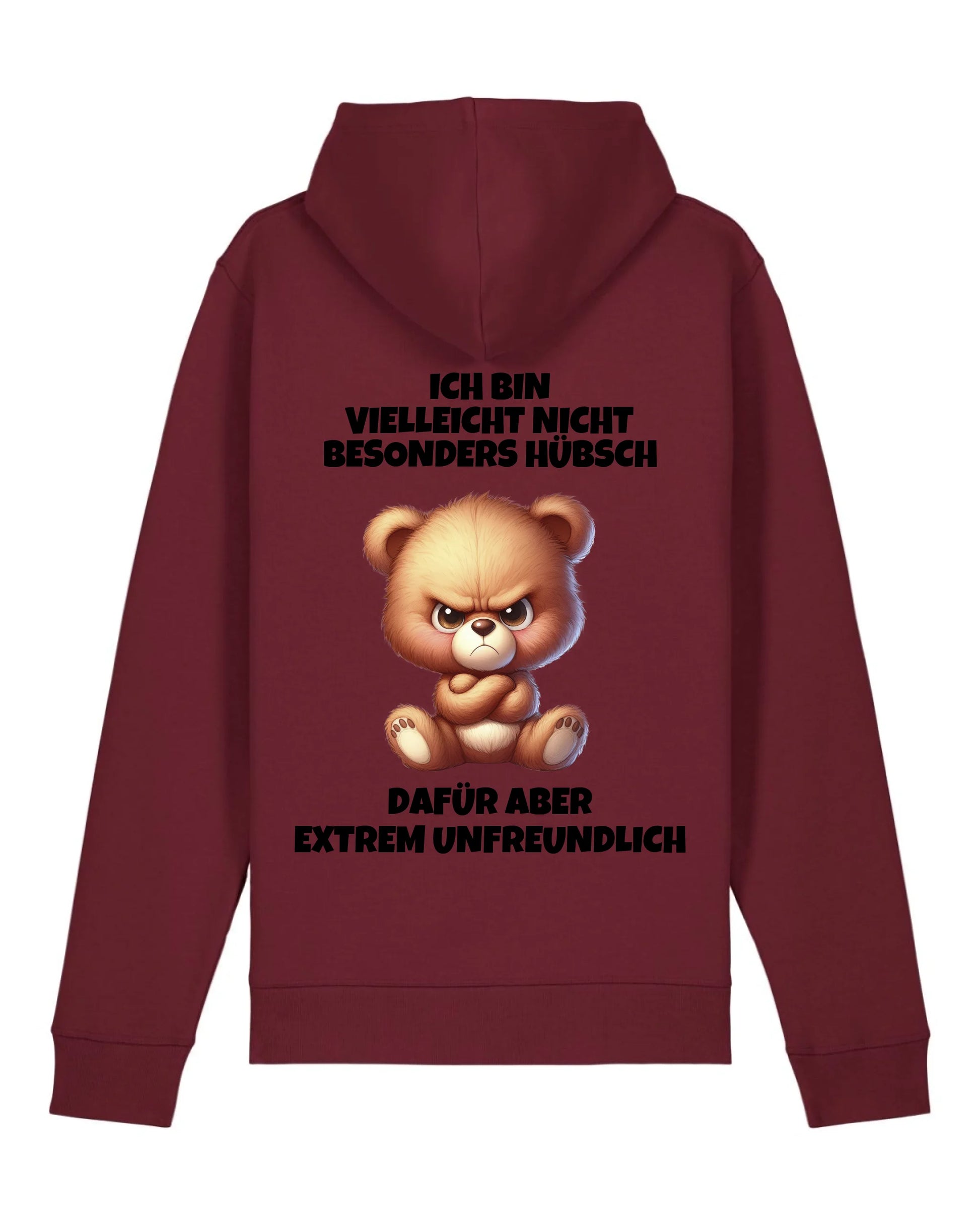 Nicht besonders hübsch - Organic Unisex Hoodie (personalisierbar) Drummer 2.0 Hoodie ST ST Burgundy