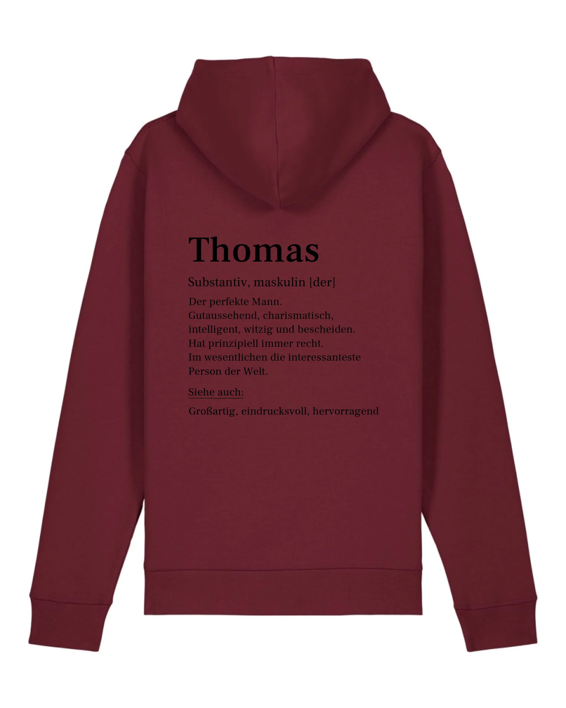 Definition - Organic Unisex Hoodie (personalisierbar) Drummer 2.0 Hoodie ST ST Burgundy