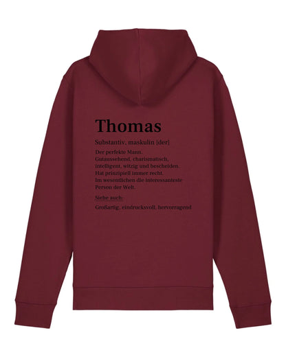 Definition - Organic Unisex Hoodie (personalisierbar) Drummer 2.0 Hoodie ST ST Burgundy