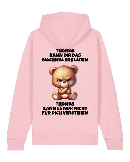 Erklären aber nicht verstehen - Organic Unisex Hoodie (personalisierbar) Drummer 2.0 Hoodie ST ST Cotton-Pink