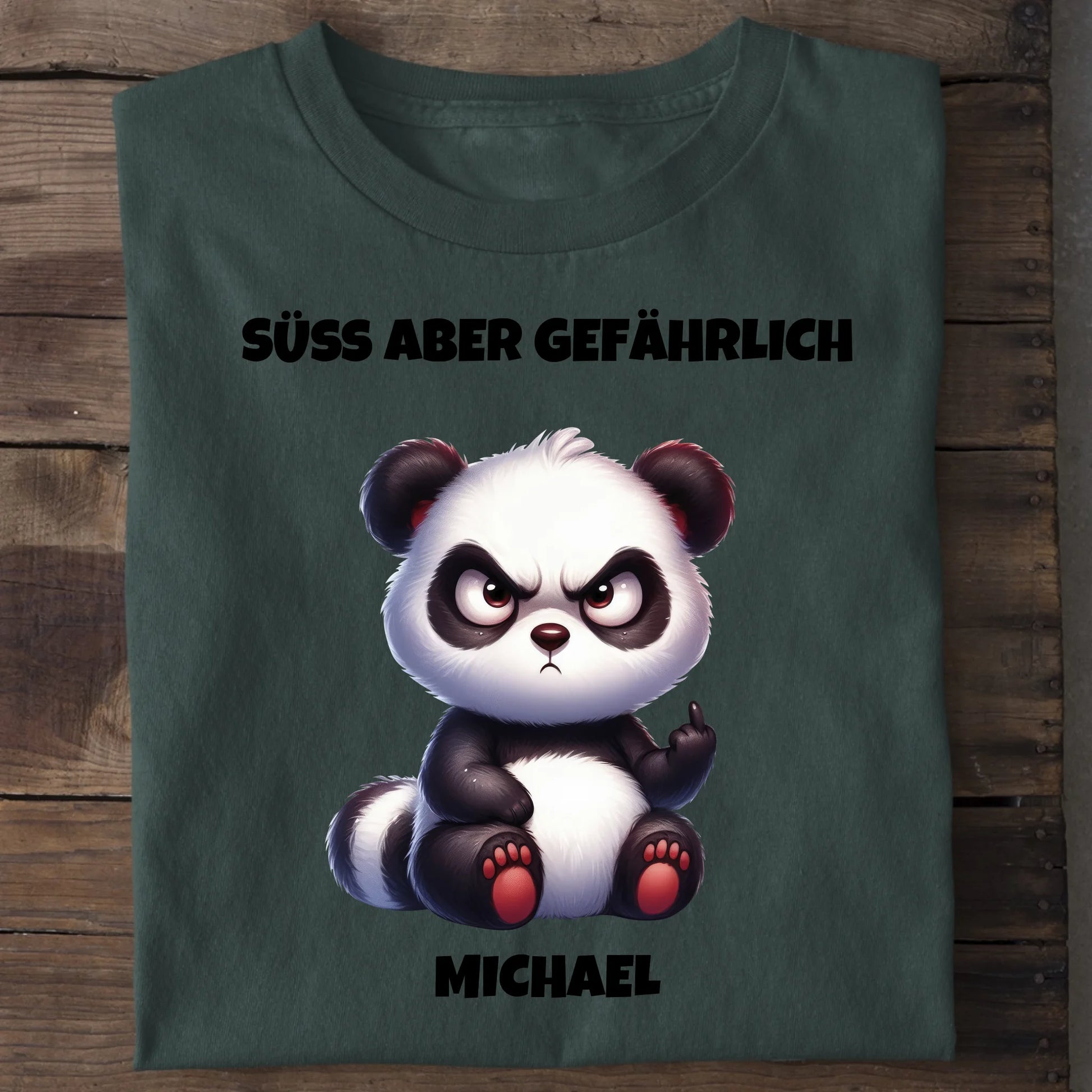 Süß aber gefährlich - Organic Men's Shirt (personalisierbar) Crafter T-Shirt ST ST Bottled-Green