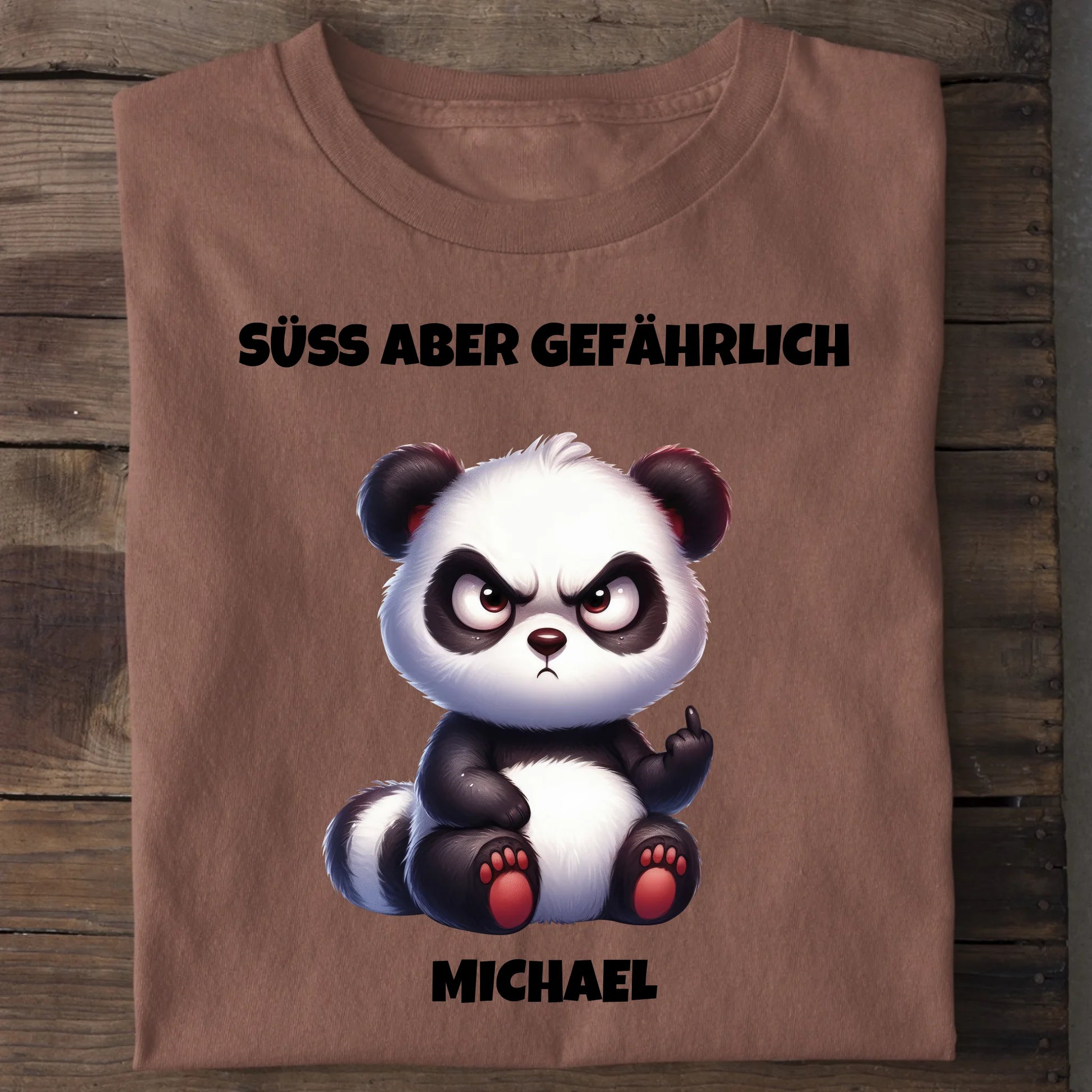 Süß aber gefährlich - Organic Men's Shirt (personalisierbar) Crafter T-Shirt ST ST Heritage-Brown