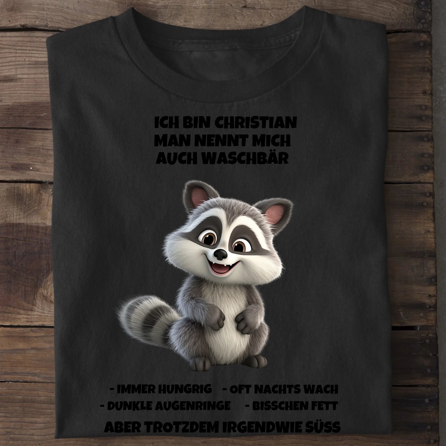 Man nennt mich Waschbär - Organic Men's Shirt (personalisierbar) Crafter T-Shirt ST ST Black