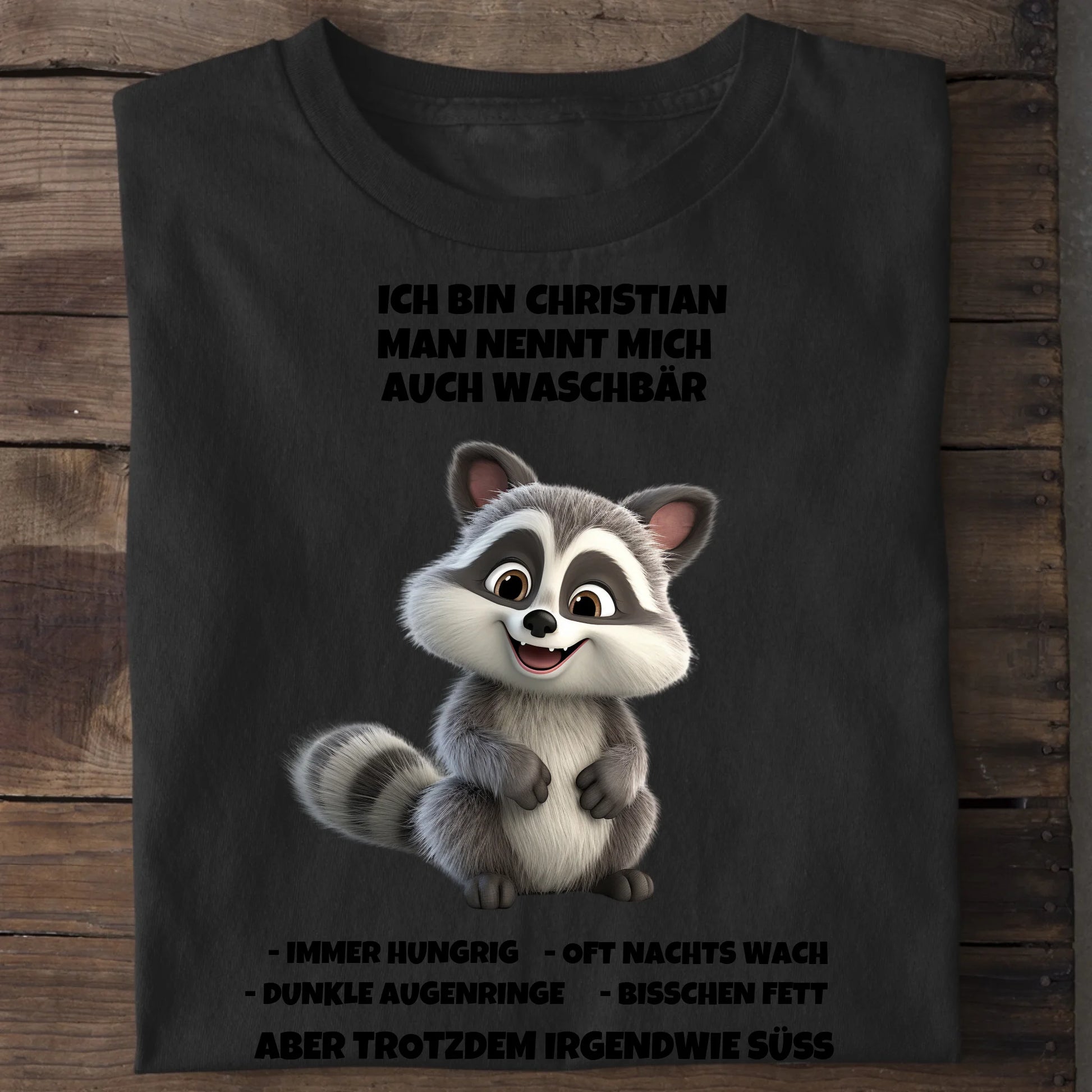 Man nennt mich Waschbär - Organic Men's Shirt (personalisierbar) Crafter T-Shirt ST ST Black