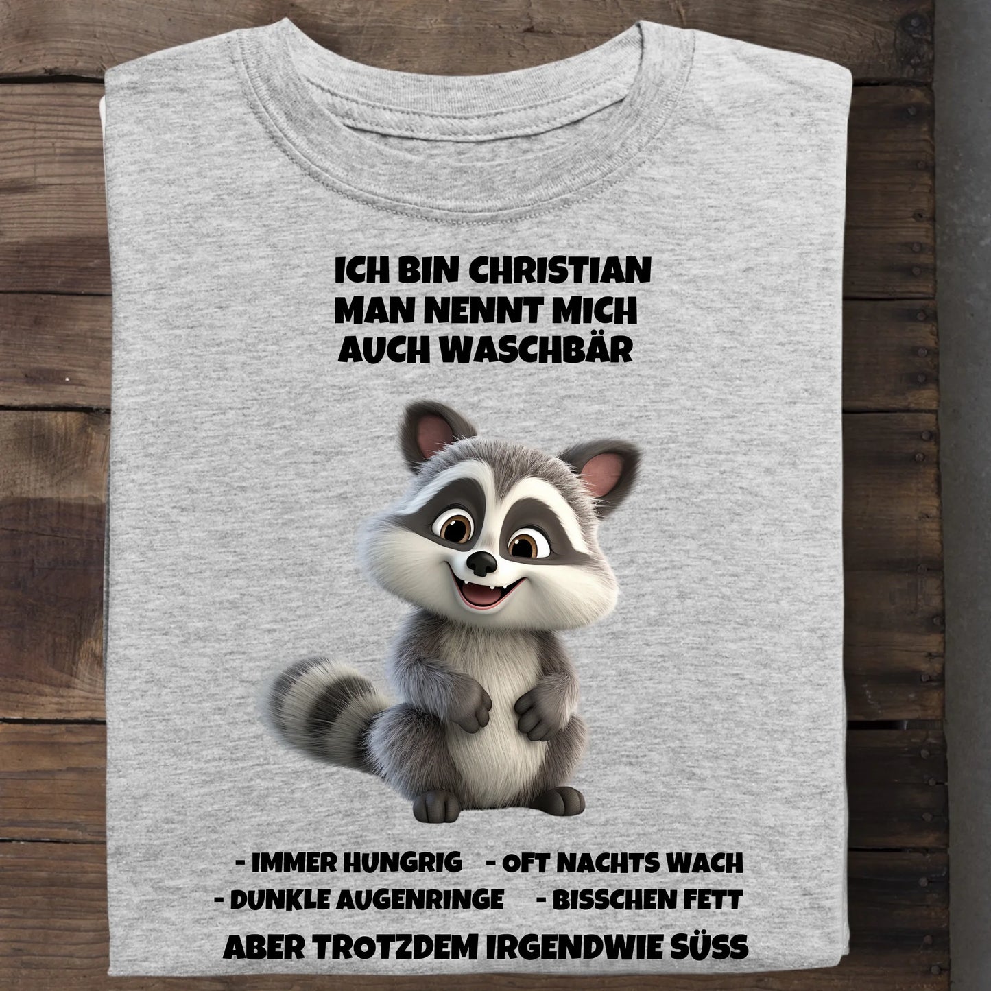 Man nennt mich Waschbär - Organic Men's Shirt (personalisierbar) Crafter T-Shirt ST ST Heather-Grey