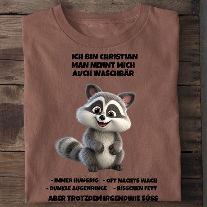 Man nennt mich Waschbär - Organic Men's Shirt (personalisierbar) Crafter T-Shirt ST ST Heritage-Brown
