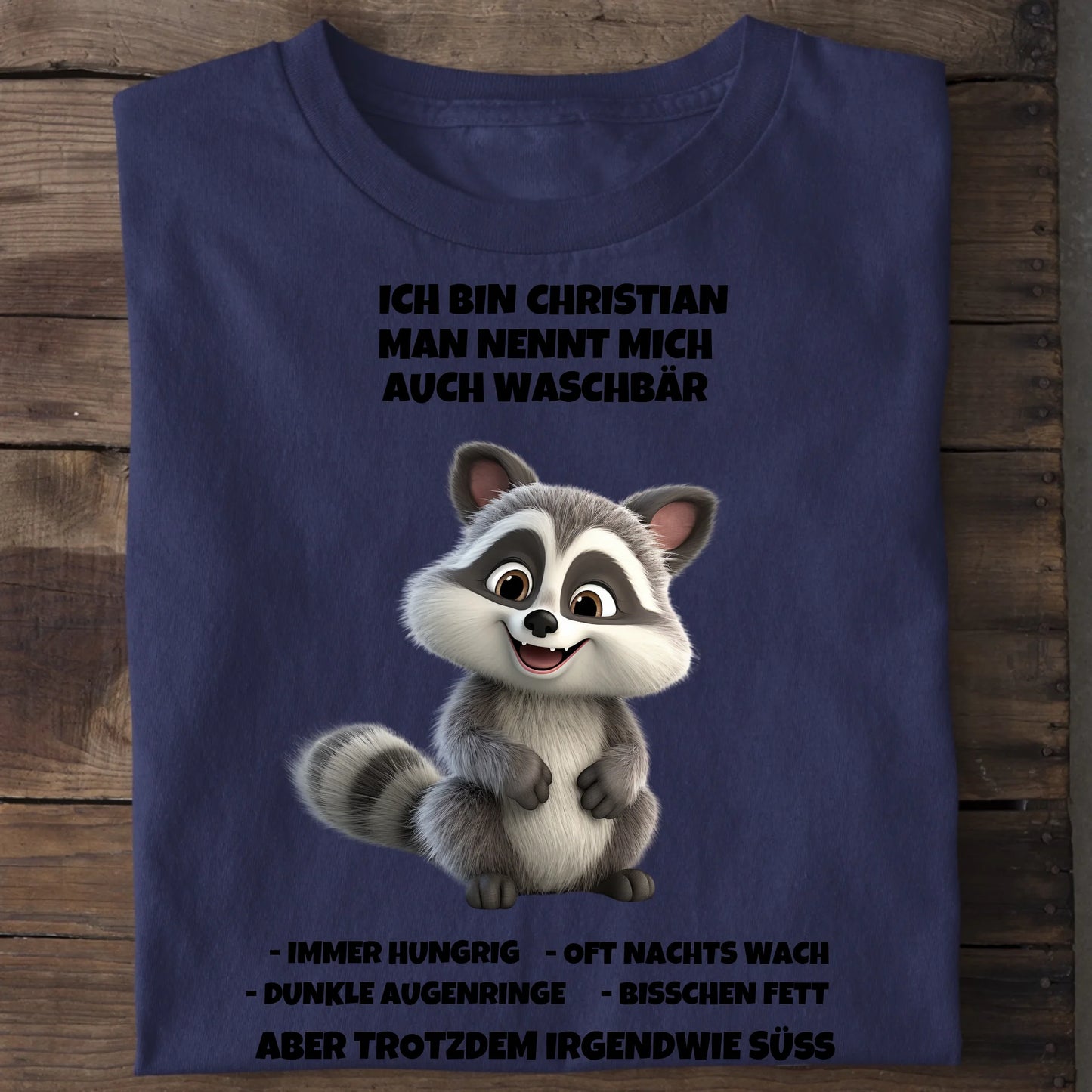 Man nennt mich Waschbär - Organic Men's Shirt (personalisierbar) Crafter T-Shirt ST ST French-Navy